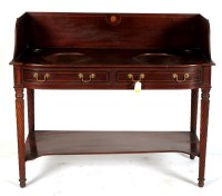 Lot 1966 - A 19th Century mahogany double-bowl wash stand...