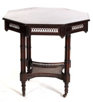 Lot 1973 - An Edwardian stained mahogany octagonal top...