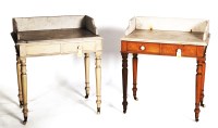 Lot 1981 - A pair of Heal & Sons marble top wash stands,...