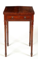 Lot 1990 - A 19th Century mahogany folding games table, a...