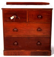 Lot 1995 - A Victorian mahogany chest of two short and...