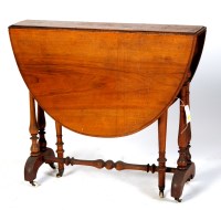 Lot 1998 - A Victorian walnut Sutherland table fitted a...