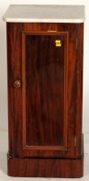 Lot 2030 - A Victorian mahogany pedestal bedside cupboard...