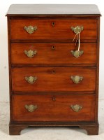 Lot 2033 - A late 19th Century mahogany chest of four...