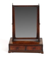 Lot 2047 - A George III mahogany swing frame toilet...