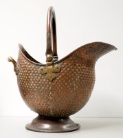 Lot 2049 - A late 19th Century copper coal scuttle,...