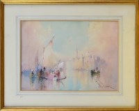 Lot 75 - Wilfred Knox (1884-1966) ''VENETIAN BARGES''...