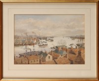 Lot 130 - Henry Clarke (20th Century) A VIEW ON THE TYNE...