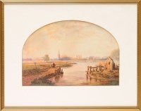 Lot 152 - John Linnell (1792-1882) TWO ANGLERS ON A...