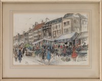 Lot 213 - Percy Home (fl.1930-1950) ''MARKET DAY,...
