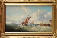 Lot 343 - J*** Webb (19th Century) A SAILING SMACK...