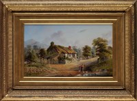 Lot 344 - W*** Searle (19th Century) A COUNTRY LANE WITH...