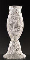 Lot 392 - ''Waves'': a clear glass footed vase of...