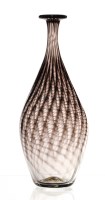 Lot 399 - A 'Latticino' vase by Stephanie Moore, black...