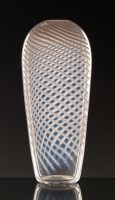 Lot 400 - A 'Latticino' vase by Stephanie Moore, white...