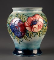 Lot 423 - Walter Moorcroft: an anemone pattern vase, of...