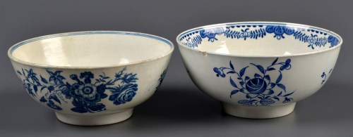 Lot 432 - Two Worcester blue and white bowls, one...