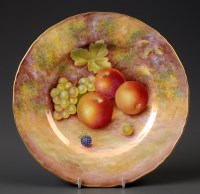 Lot 444 - Royal Worcester: a cabinet plate decorated...