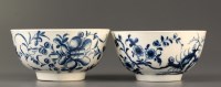 Lot 456 - Two Worcester bowls, circa 1765, one decorated...