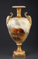 Lot 459 - Royal Worcester: a vase by John Stinton, shape...