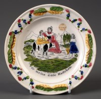 Lot 470 - A rare Sunderland pottery export plate, made...