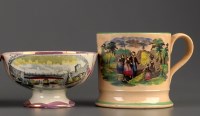 Lot 473 - Two pieces of lustre ware, comprising: a mug...
