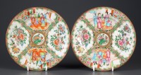 Lot 515 - A pair of Cantonese plates, late 19th Century,...
