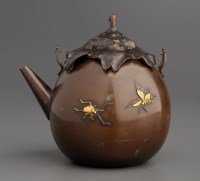 Lot 546 - A small bronze kettle, circa 1885, of...