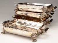 Lot 582 - A set of four EPNS 19th Century chafing dishes,...