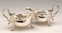 Lot 588 - A pair of George V sauce boats, by Gold &...