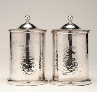 Lot 598 - Two George V jars and covers, by Frank Finley...