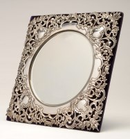 Lot 621 - An Edwardian silver mounted easel mirror, by...