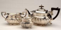 Lot 656 - A Victorian three-piece bachelor's tea service,...