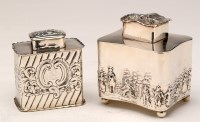 Lot 664 - An Edwardian tea caddy, by Nathan & Hayes,...