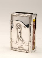 Lot 694 - An Edwardian silver matchbox holder, by Walker...