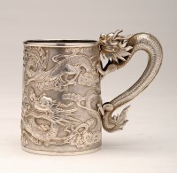 Lot 712 - A Chinese export silver mug, by Wang Hing & Co....