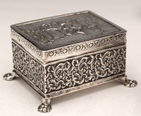 Lot 716 - A Dutch silver jewellery casket, made for...