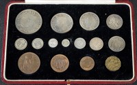 Lot 721 - A George VI 1937 specimen coin set, from crown...