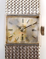 Lot 726 - A 14ct white gold lady's cocktail watch, by...