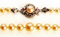 Lot 782 - A single row cultured pearl necklace, the...