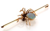 Lot 795 - A 9ct gold spider pattern bar brooch, by...