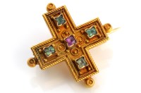 Lot 815 - A 19th Century Renaissance revival emerald and...