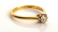 Lot 825 - A single stone diamond ring, the stone...