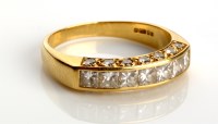 Lot 833 - A diamond ring, the top set with seven...