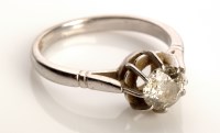 Lot 851 - A single stone diamond ring, the brilliant cut...