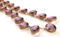 Lot 878 - An amethyst and pearl fringe necklace,...