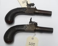 Lot 906 - A pair of 19th Century pocket percussion...