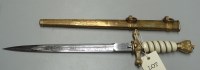 Lot 909 - A German WWII naval dagger, second model, the...