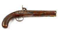 Lot 915 - A mid-19th Century percussion pistol, with 8in....
