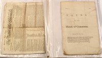 Lot 923 - Antique newspapers, to include: The Newcastle...